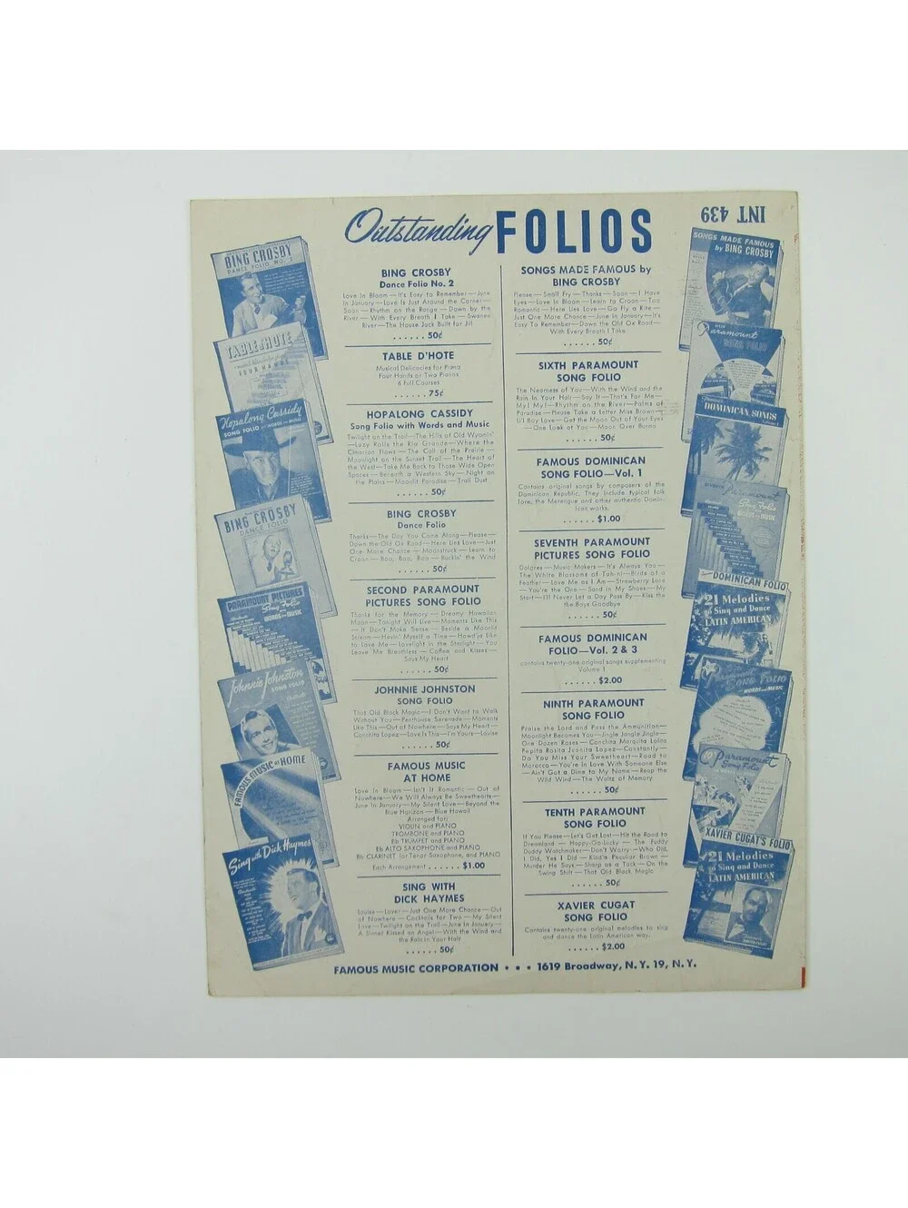 Sheet Music You Came Along (From Out Of Nowhere) Helen Forrest Vintage 1931